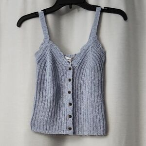Mango Blue Knit Tank Top Size XXS